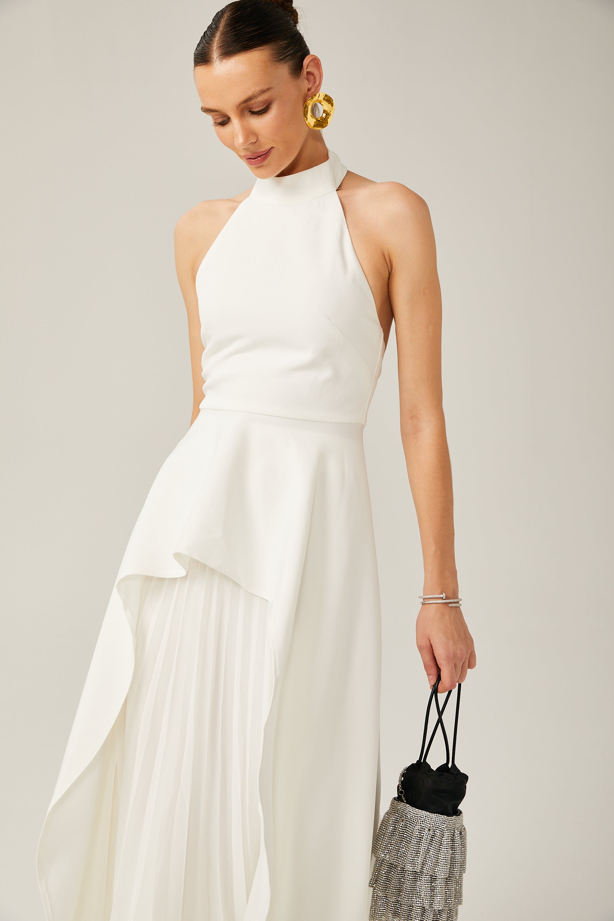 Ines Halterneck Layered Maxi Dress