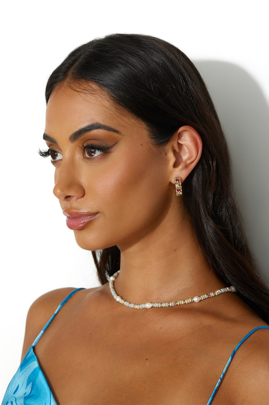 Aurora Gold Hoop Earrings 18K Gold Plated