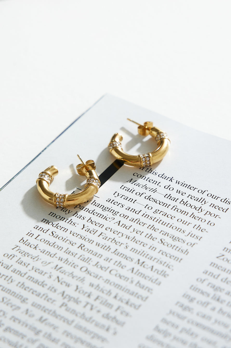 Velis Dainty Hoops 18K Gold Plated