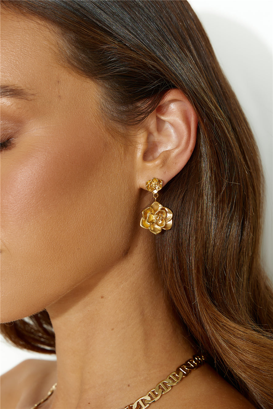 Bloom Blossom Ohrringe 18K Vergoldet