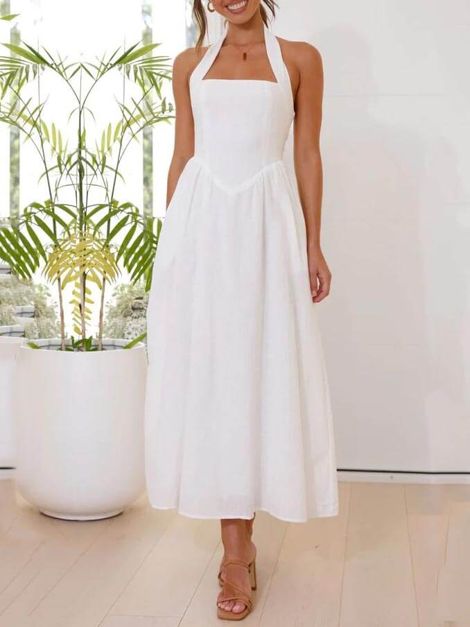 Noira Halter Midi Dress