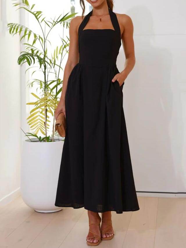 Noira Halter Midi Dress