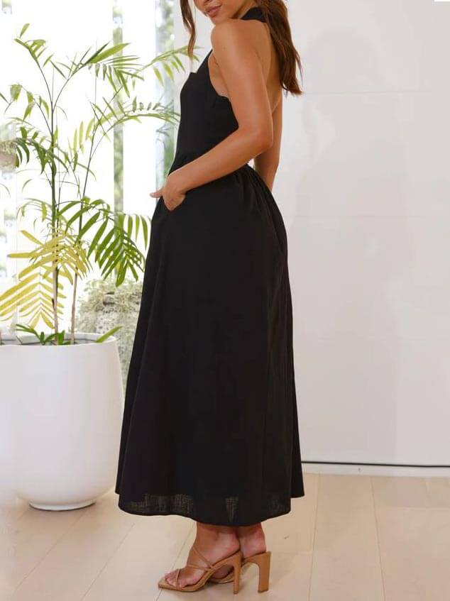 Noira Halter Midi Dress