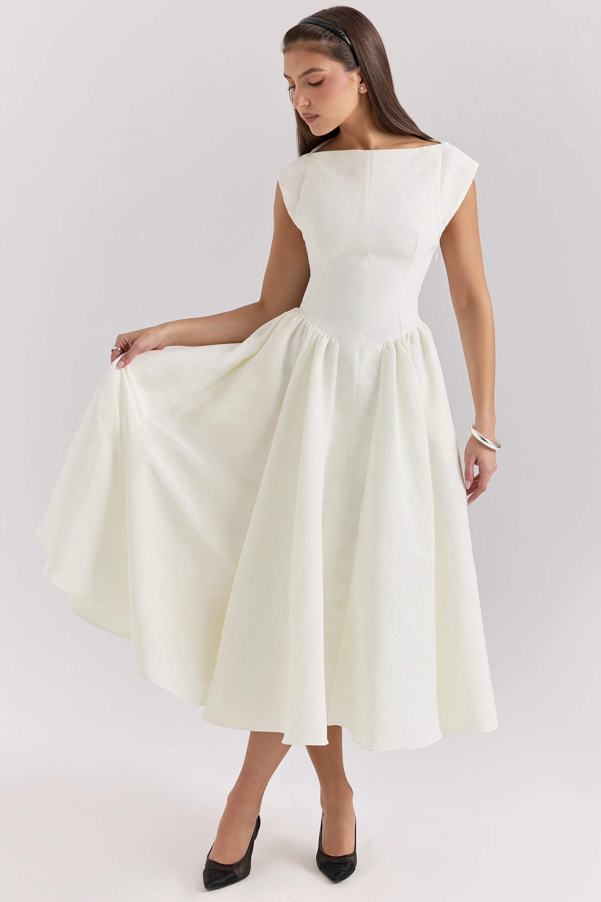 Cassiane Midi Dress - Ivory