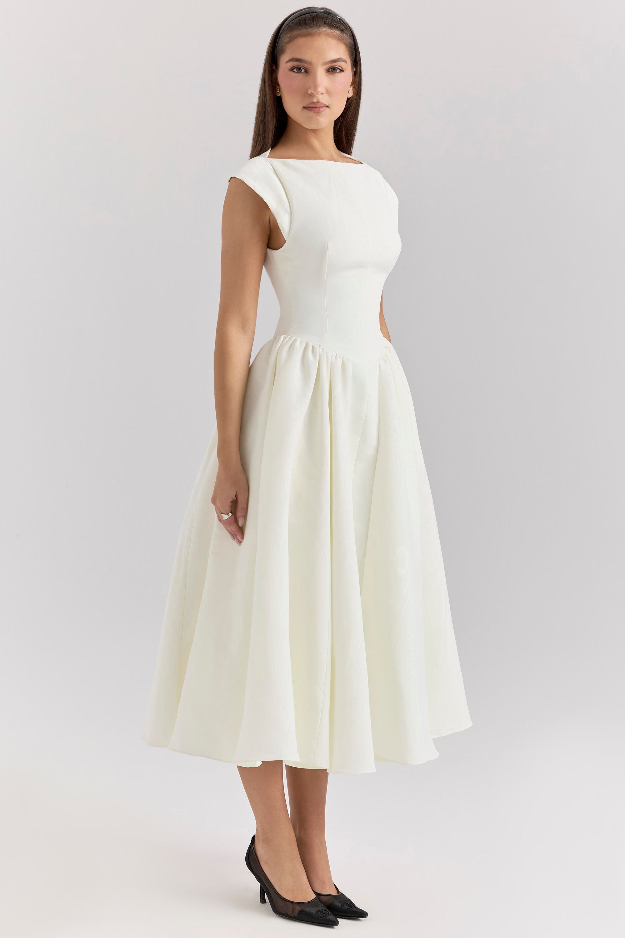 Cassiane Midi Dress - Ivory