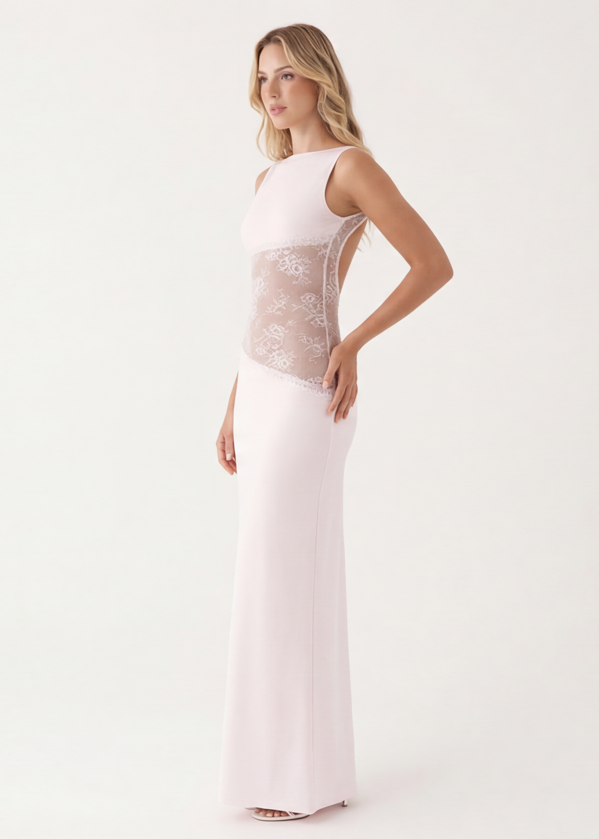 Veil Cut Maxi Dress