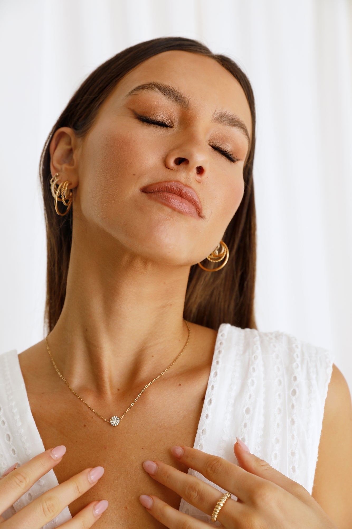 Naeris Layered Earrings 18K Gold Plated