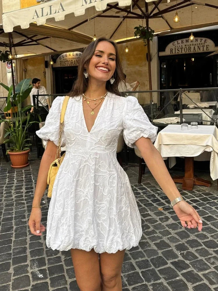 Puff Mini Dress