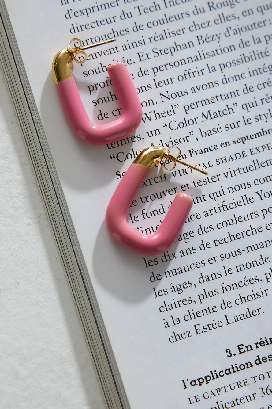 Elyra Dipped In Love Earrings 18K Gold Plated