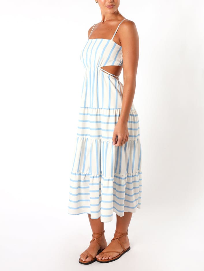 Evelin Stripe Midi Dress