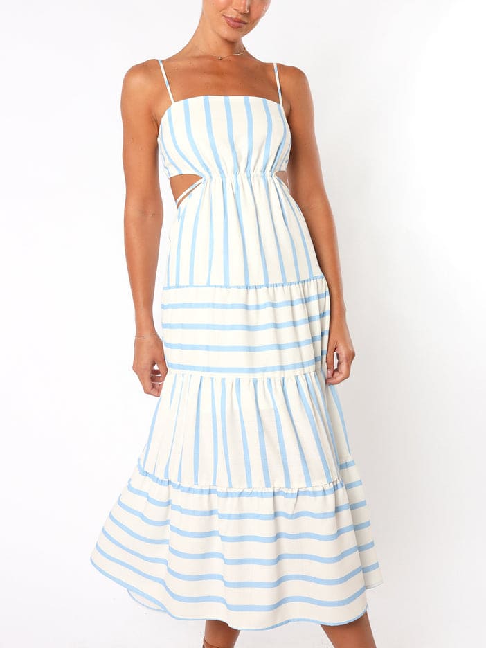Evelin Stripe Midi Dress