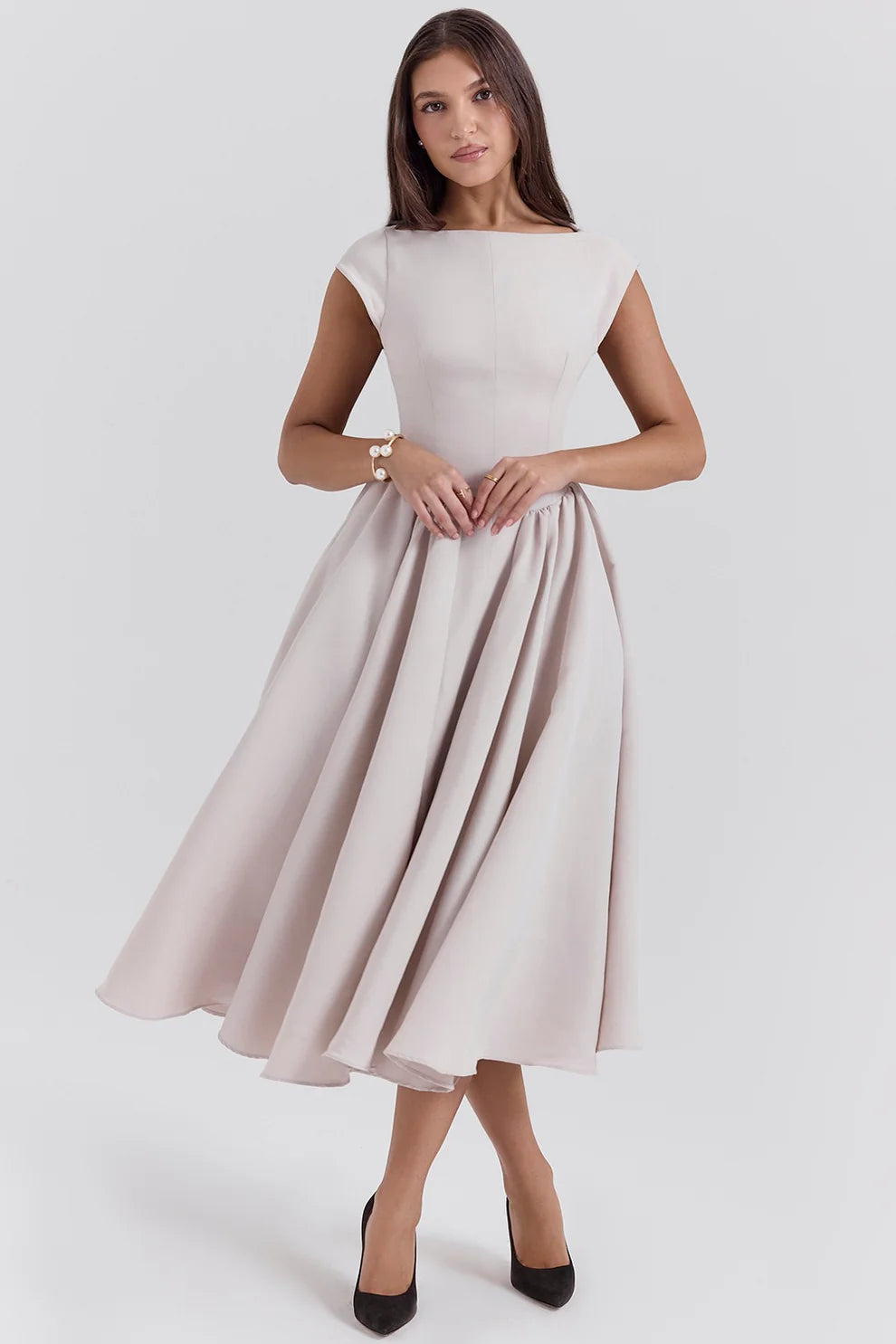 Cassiane Midi Dress - Ivory