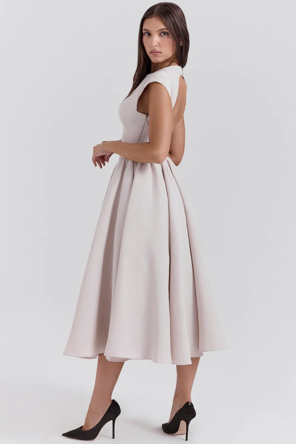 Cassiane Midi Dress - Ivory