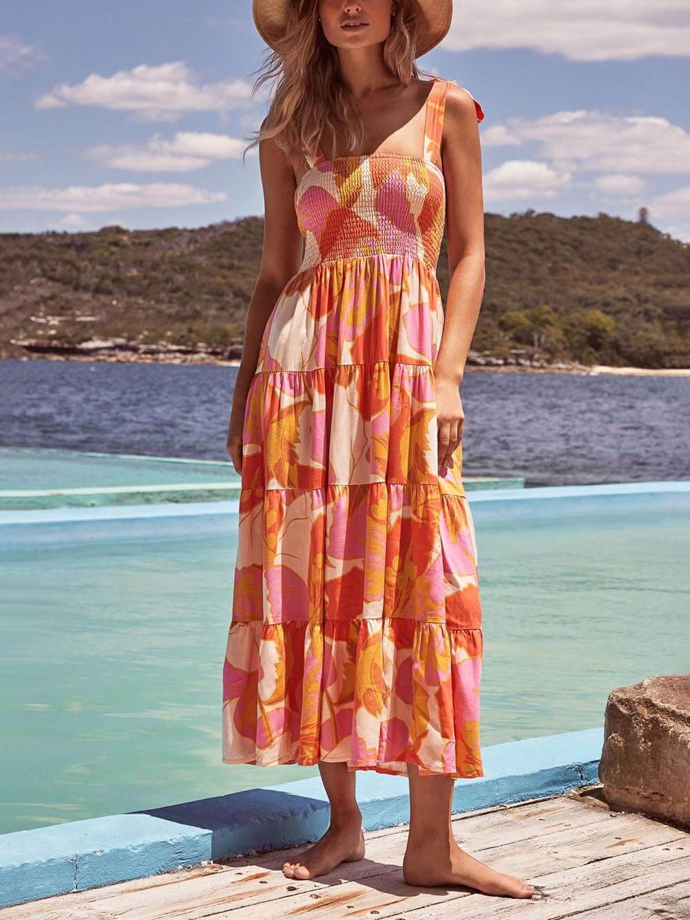 Serena Pleated Midi Dress