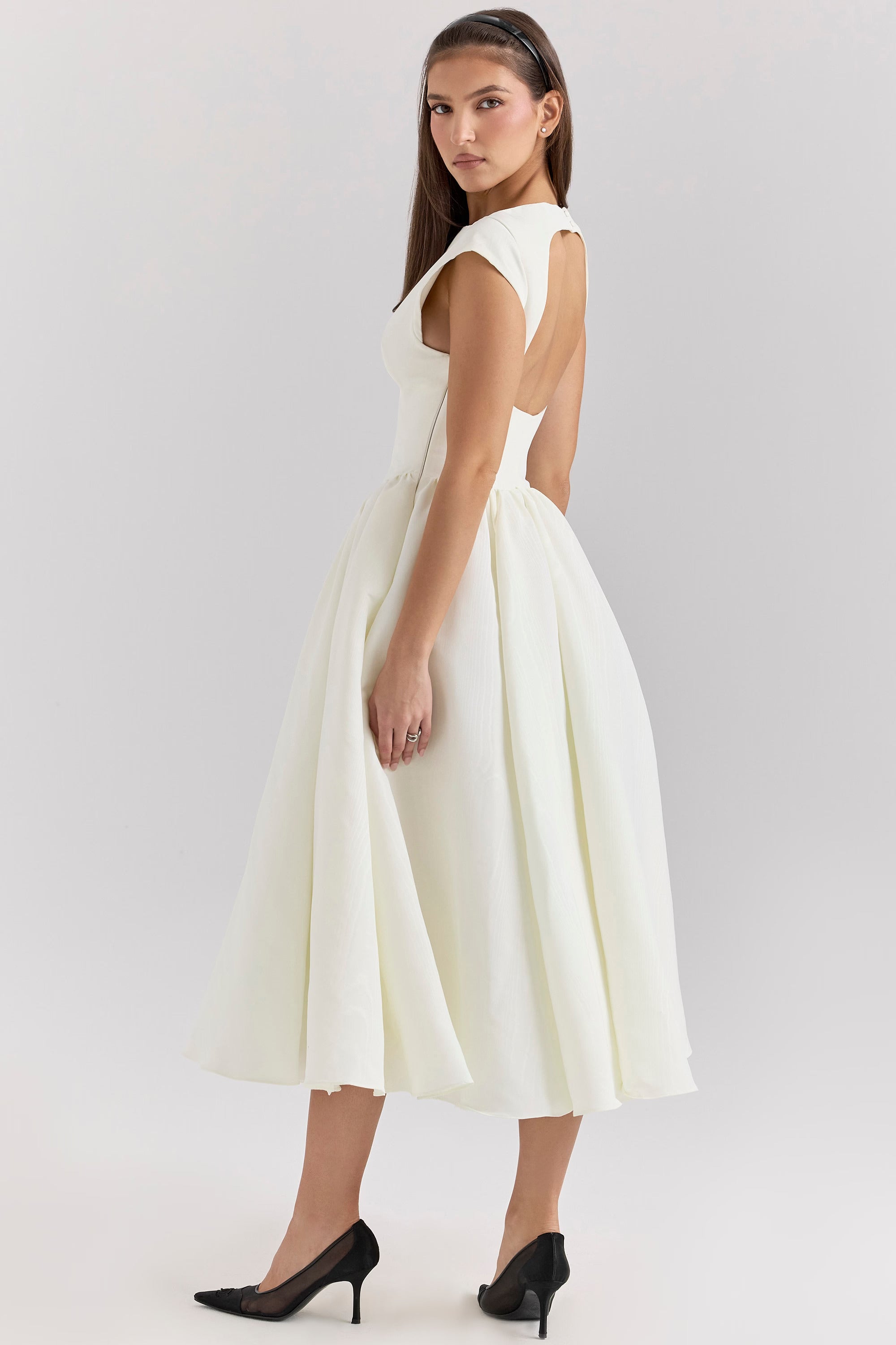 Cassiane Midi Dress - Ivory