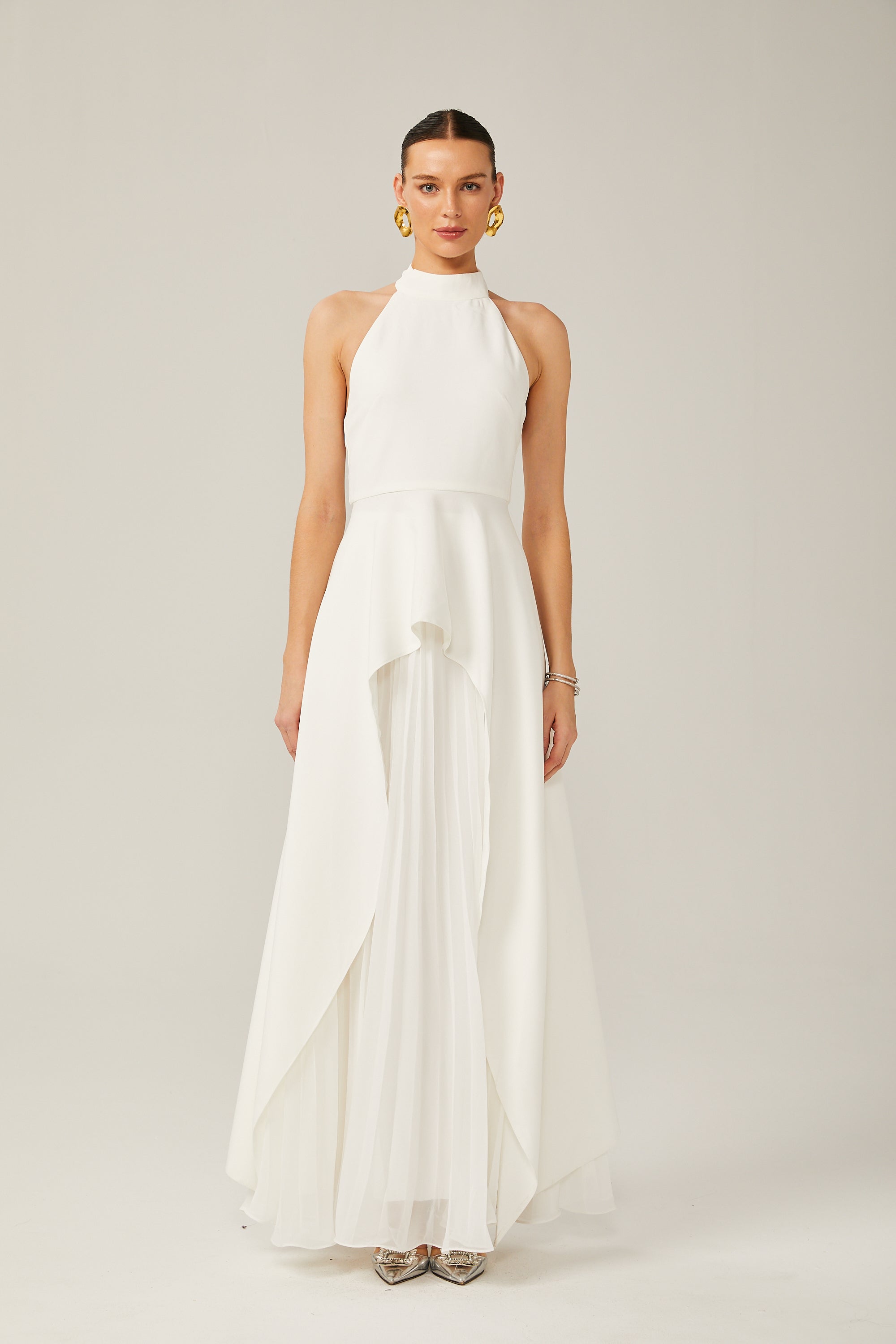 Ines Halterneck Layered Maxi Dress