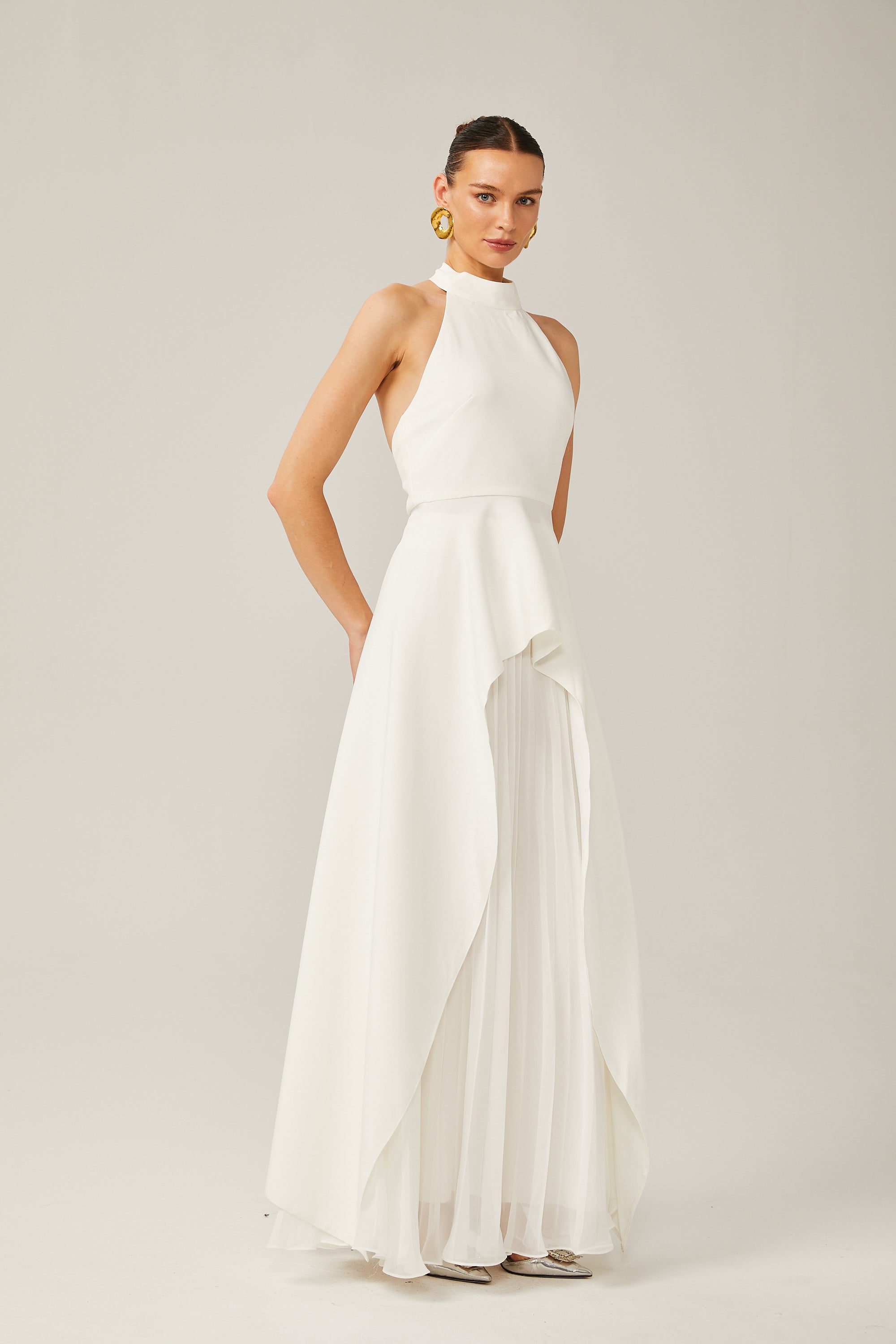 Ines Halterneck Layered Maxi Dress
