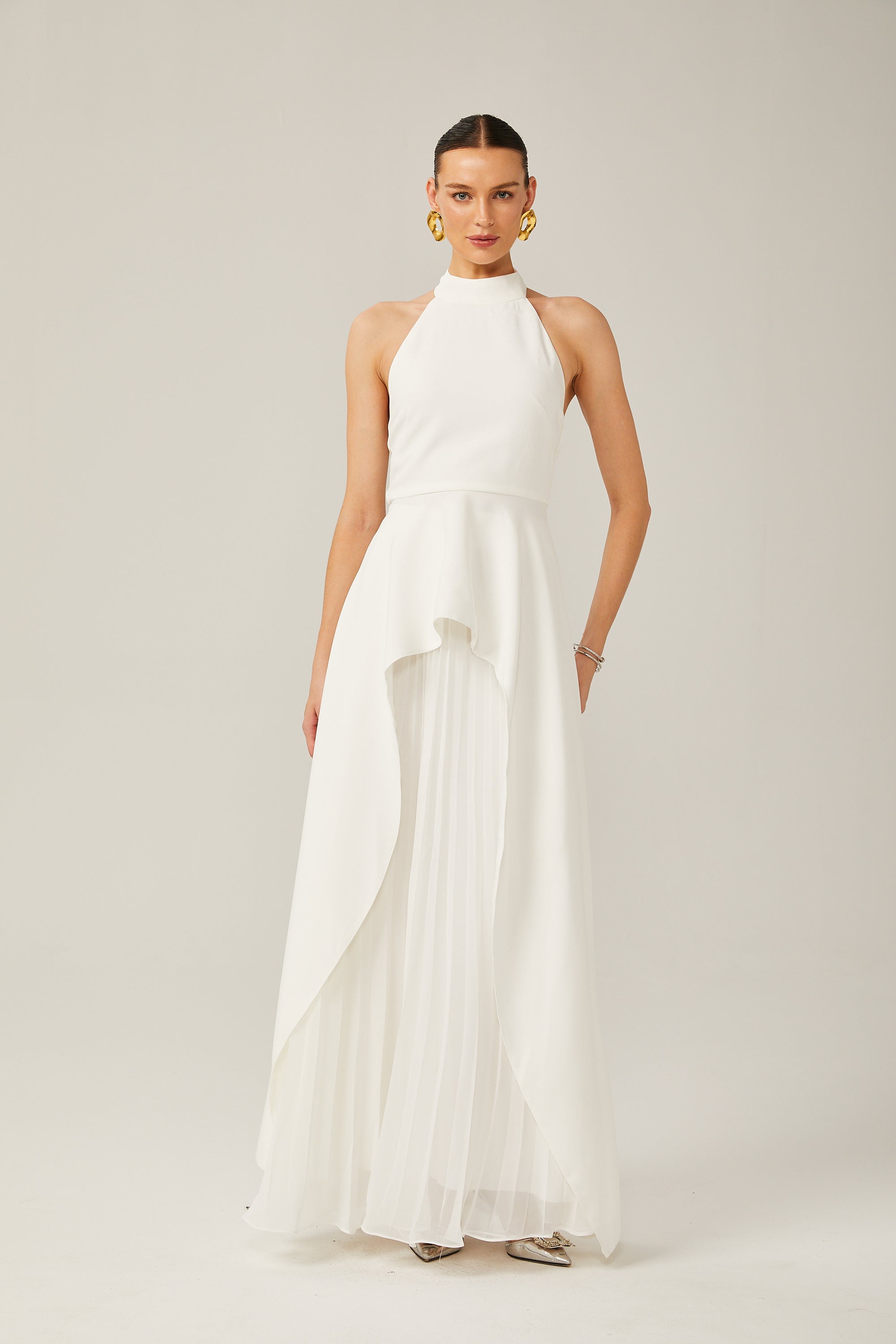 Ines Halterneck Layered Maxi Dress