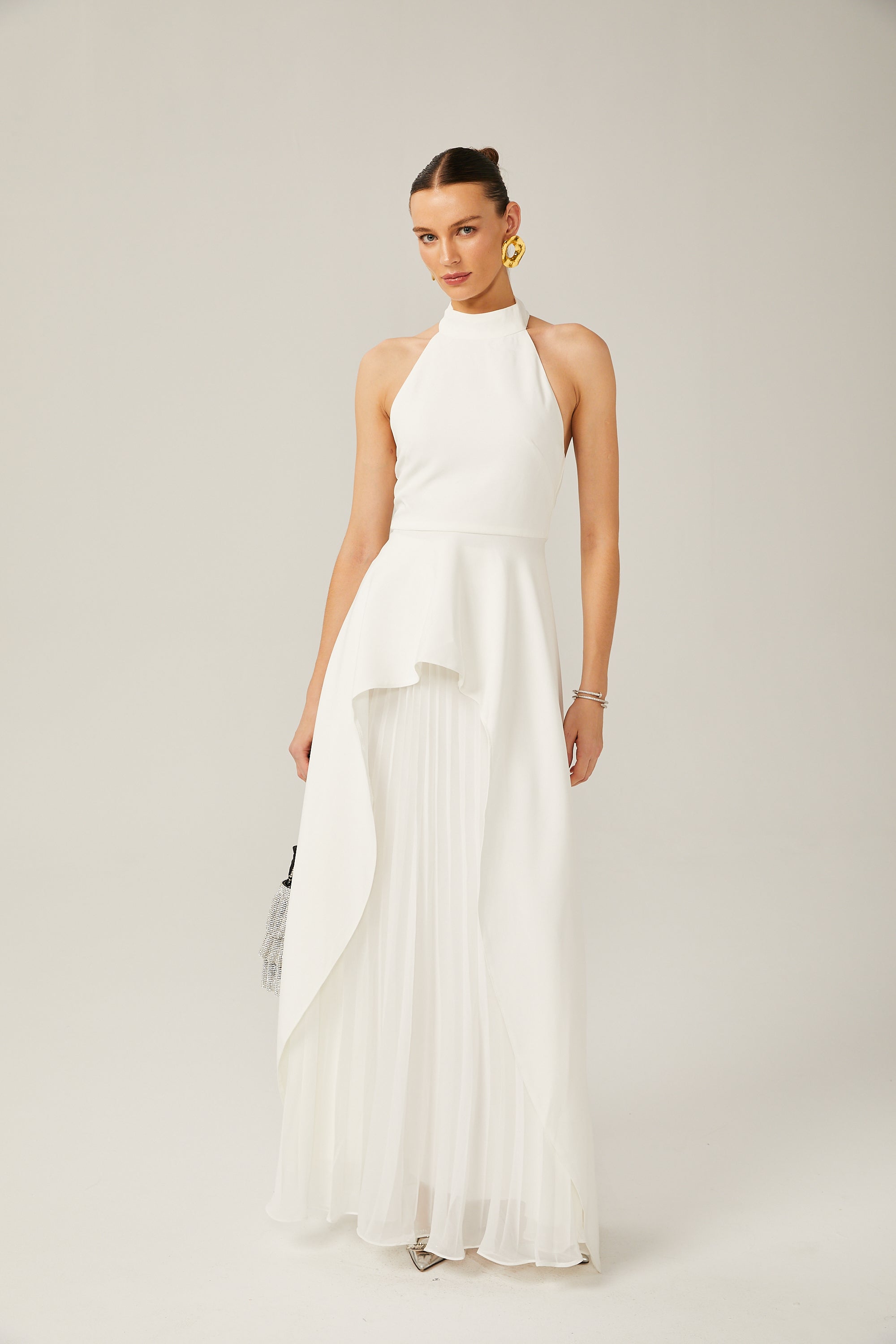 Ines Halterneck Layered Maxi Dress