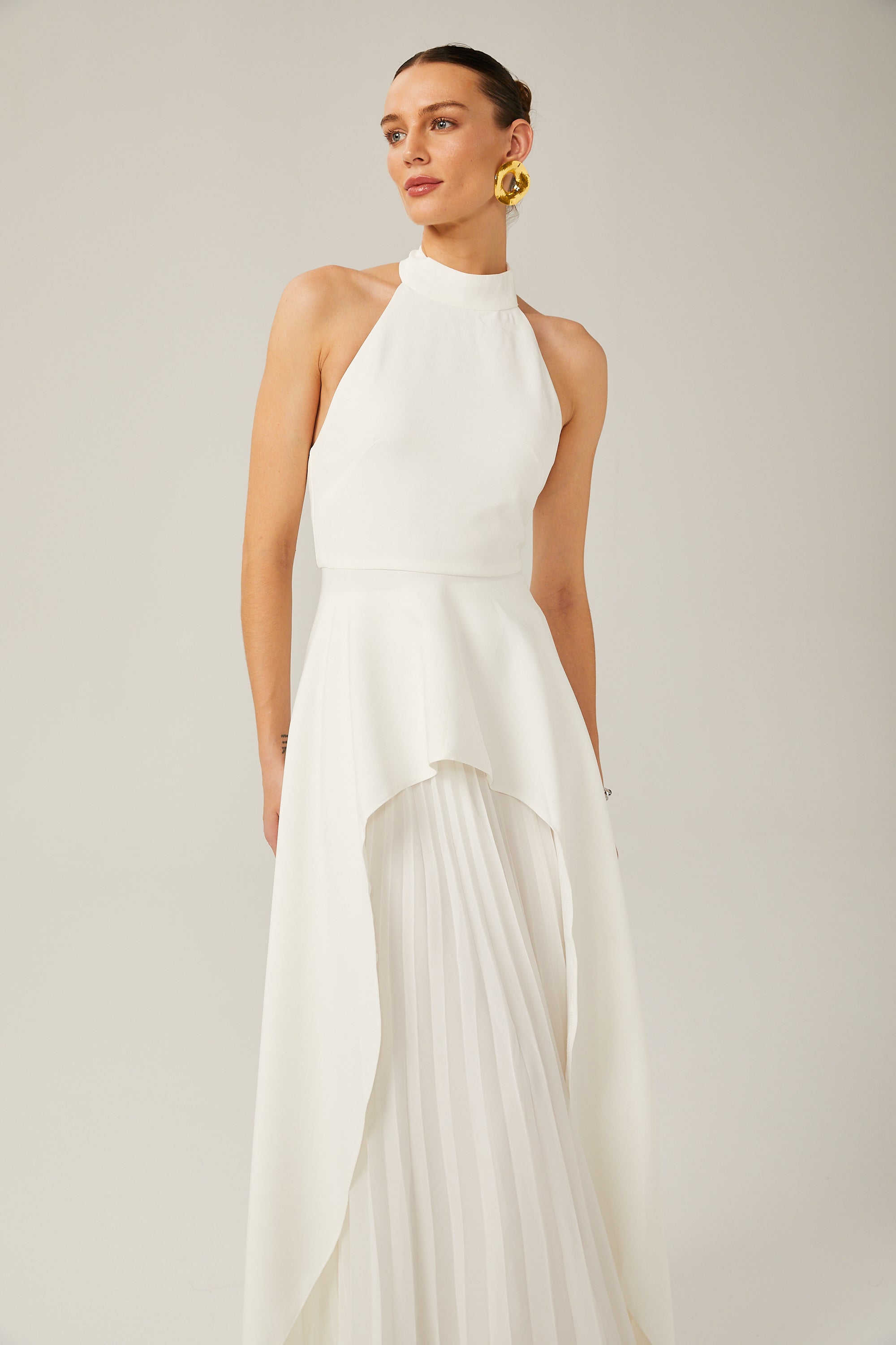 Ines Halterneck Layered Maxi Dress