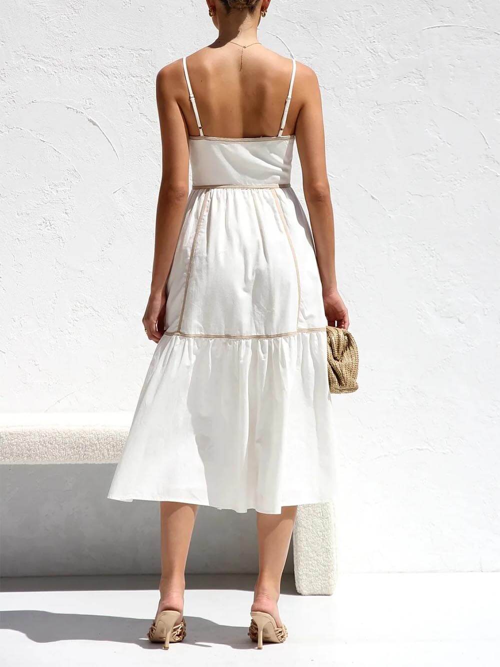 Althea Contrast Midi Dress