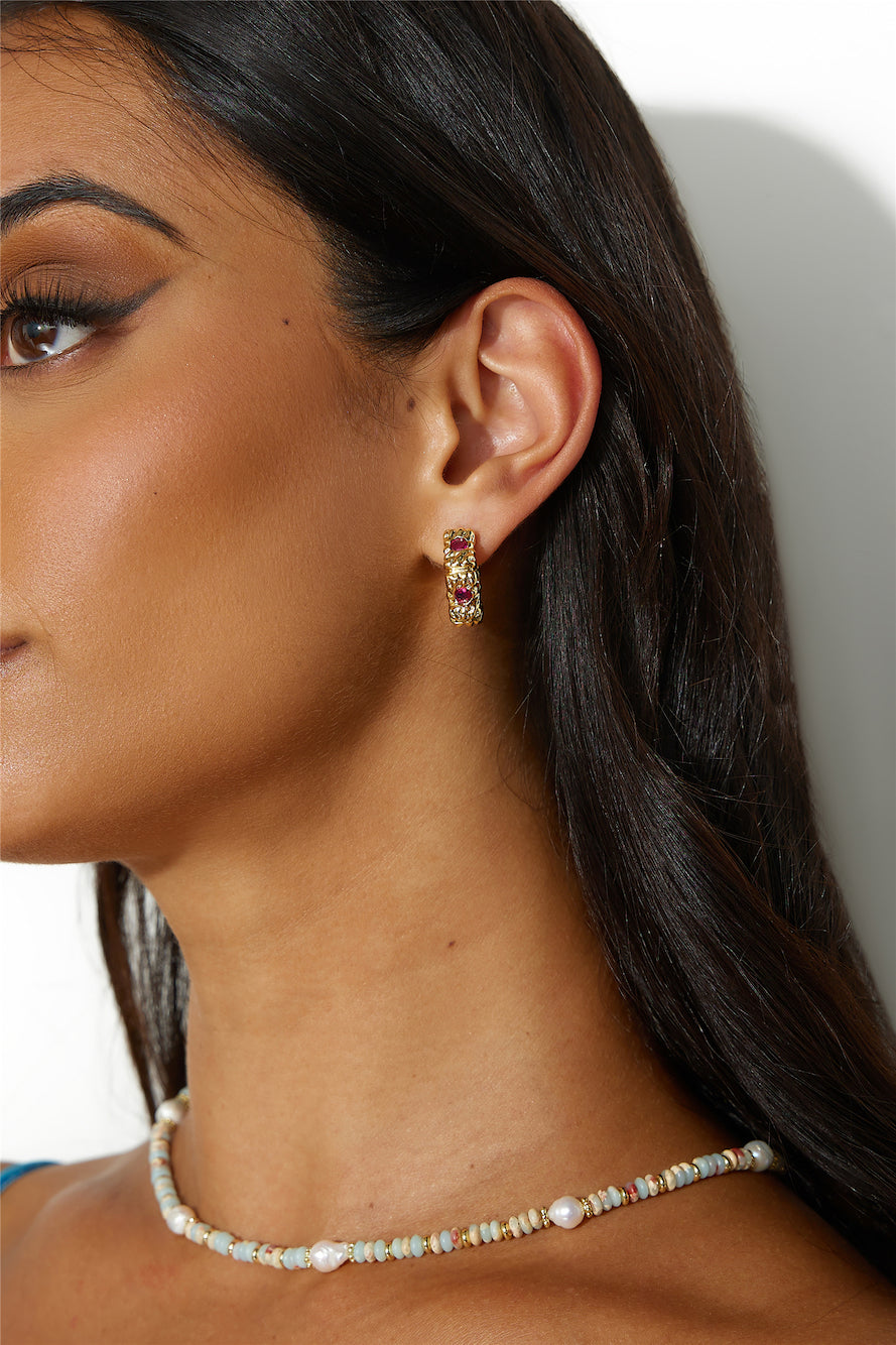 Aurora Gold Hoop Earrings 18K Gold Plated