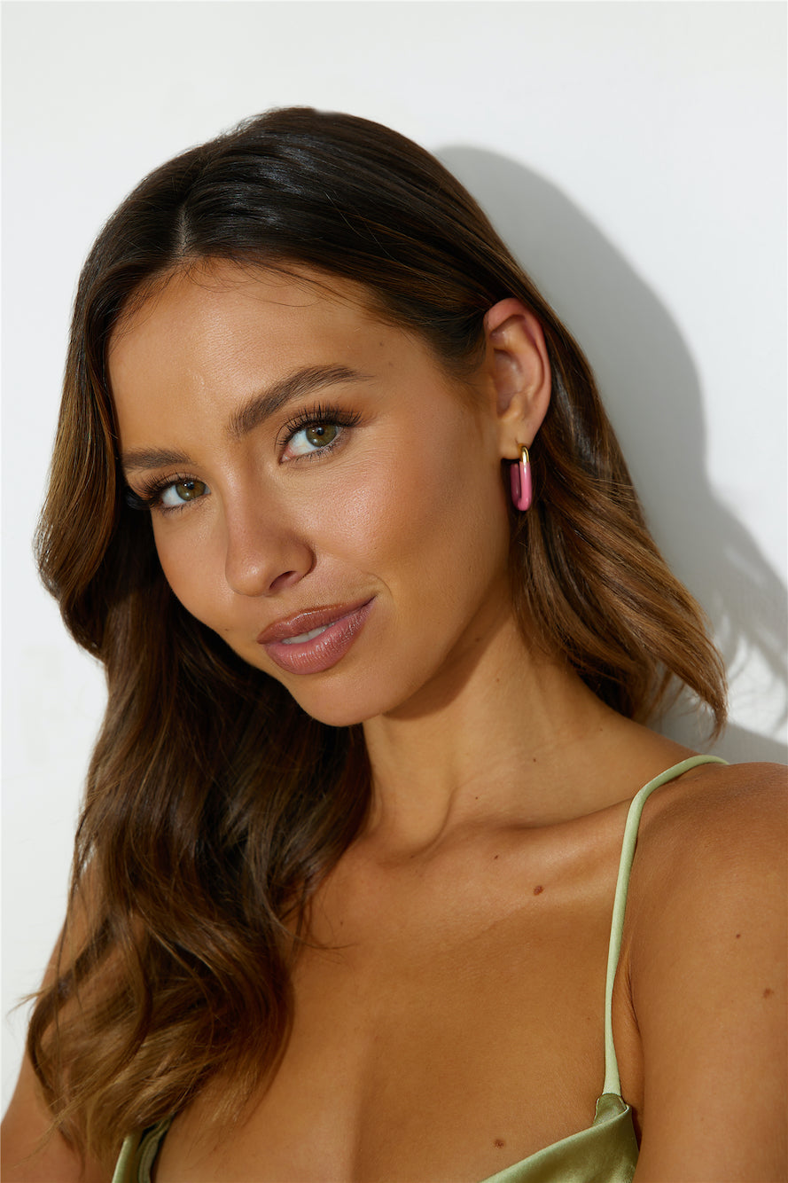 Elyra Dipped In Love Earrings 18K Gold Plated