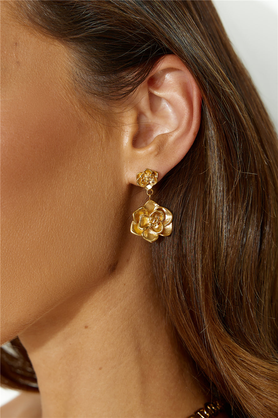 Bloom Blossom Earrings 18K Gold Plated