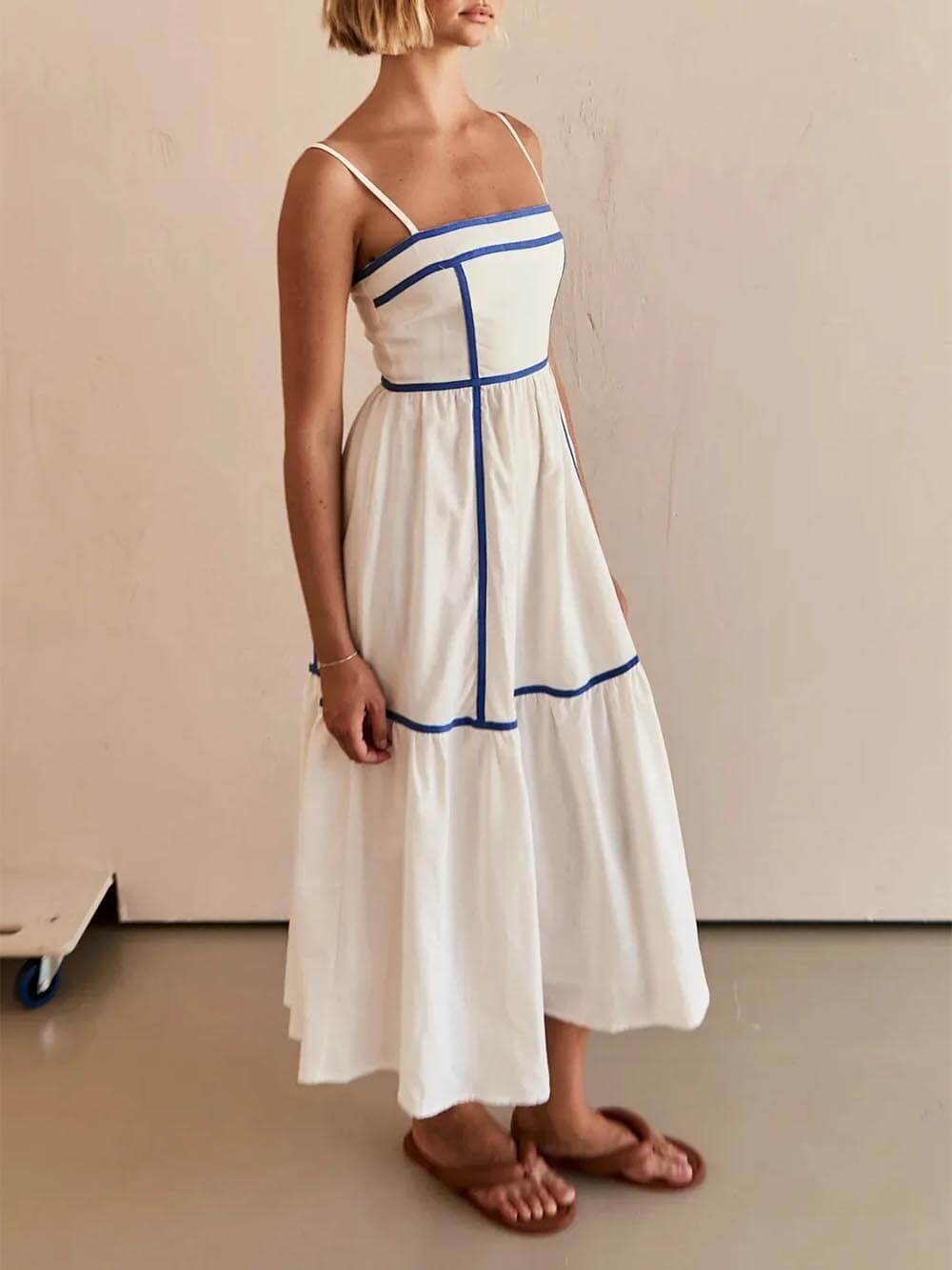 Althea Contrast Midi Dress