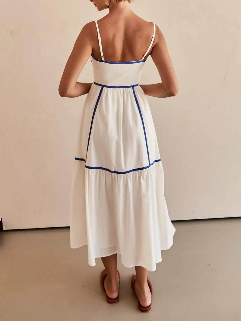 Althea Contrast Midi Dress