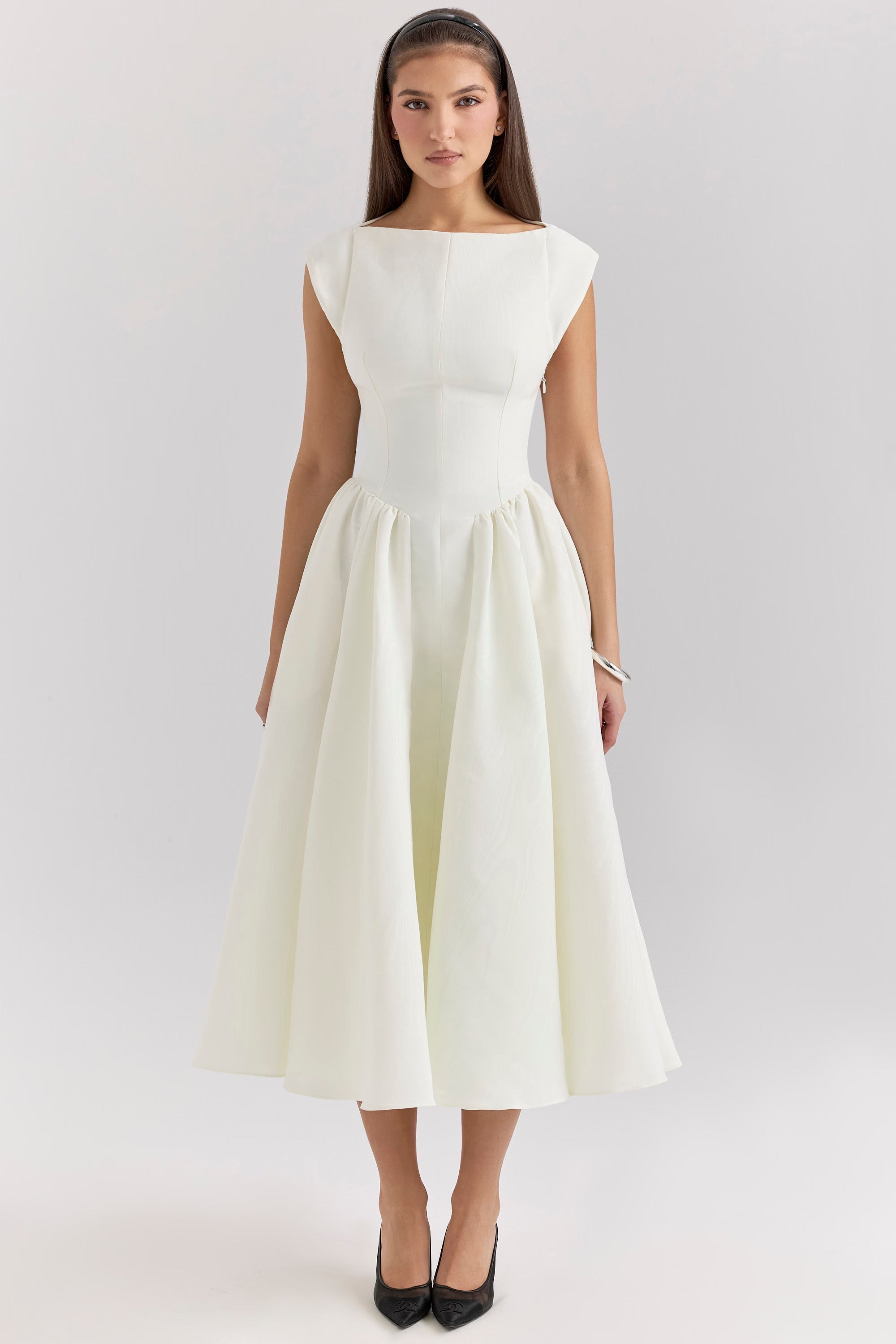 Cassiane Midi Dress - Ivory