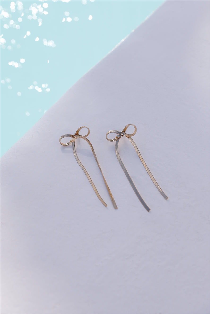 Liora Bow Earrings 18K Gold Plated