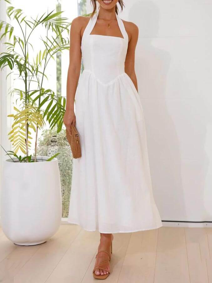 Noira Halter Midi Dress