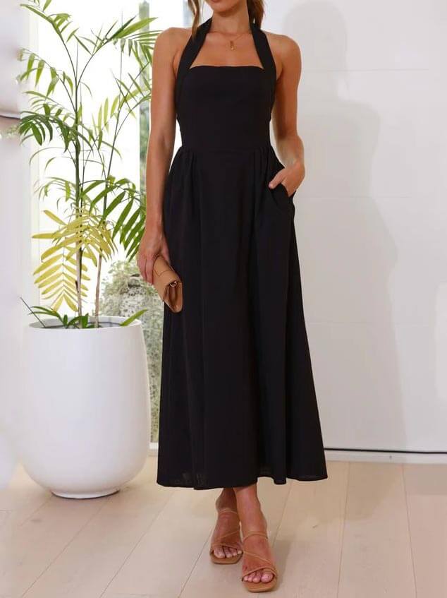 Noira Halter Midi Dress