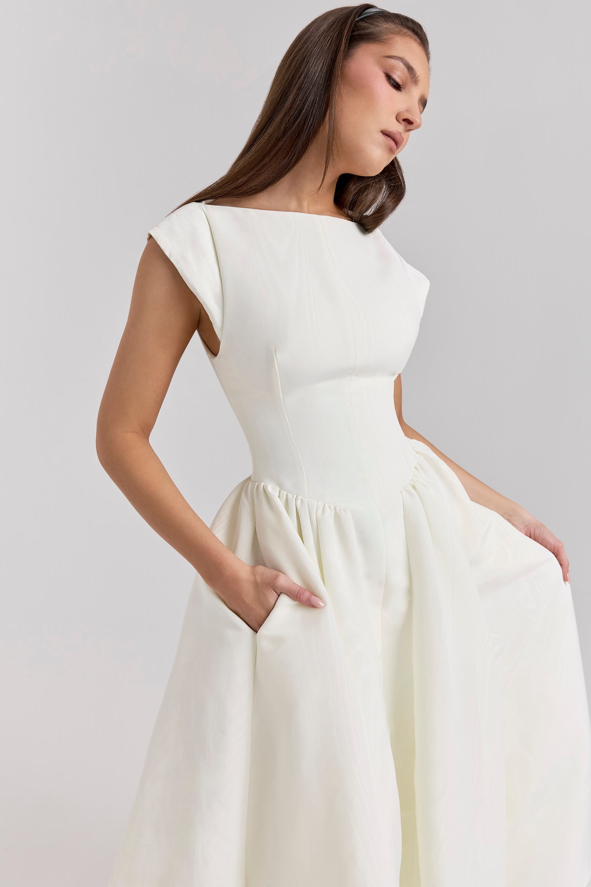 Cassiane Midi Dress - Ivory