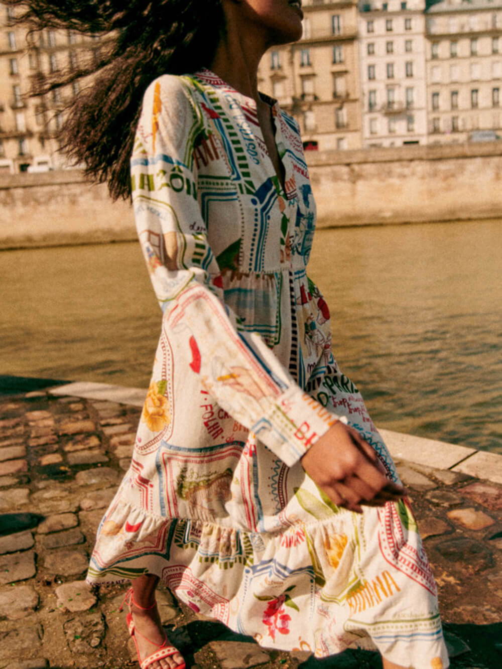 Arlina Cotton Linen Midi Dress