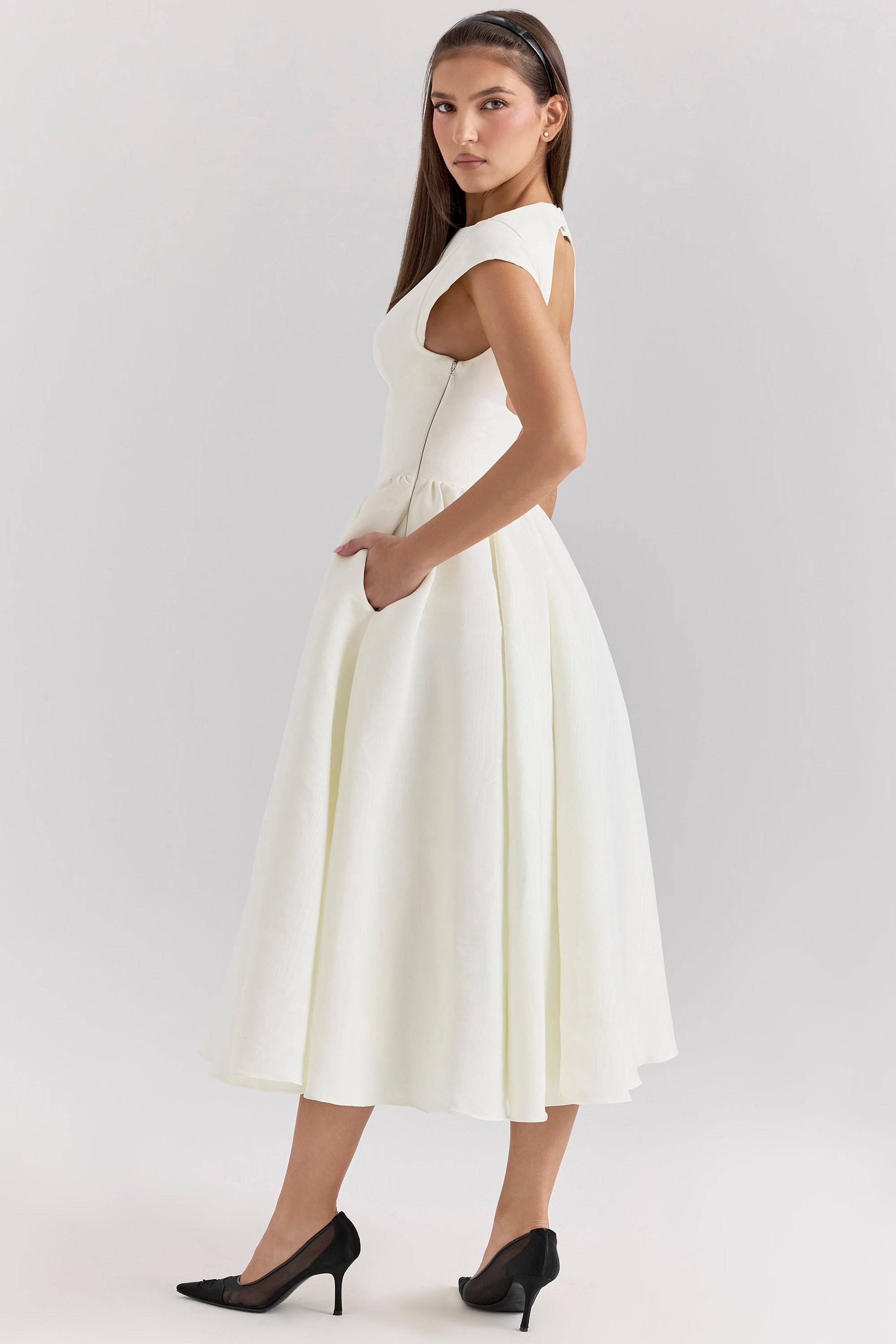 Cassiane Midi Dress - Ivory