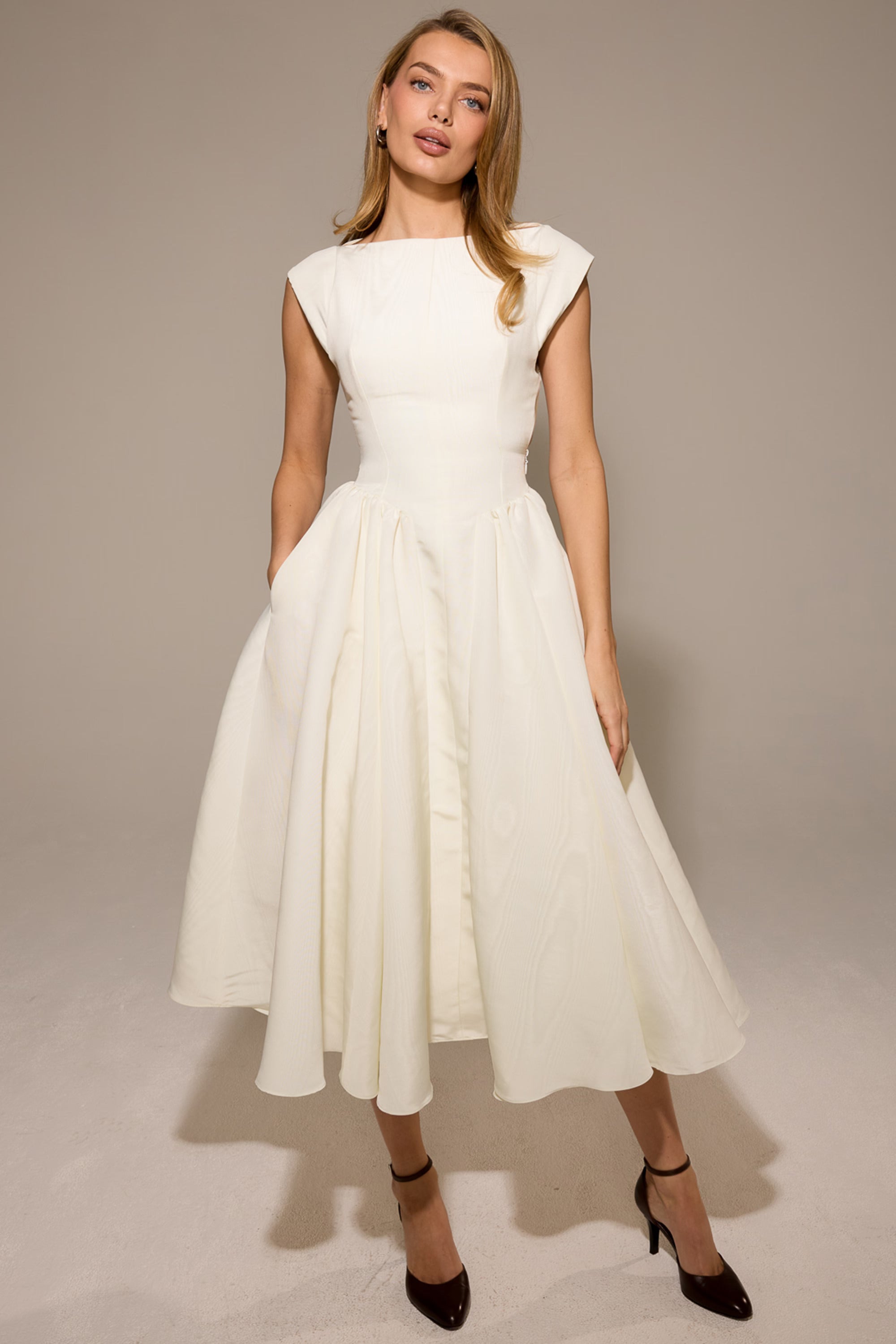Cassiane Midi Dress - Ivory
