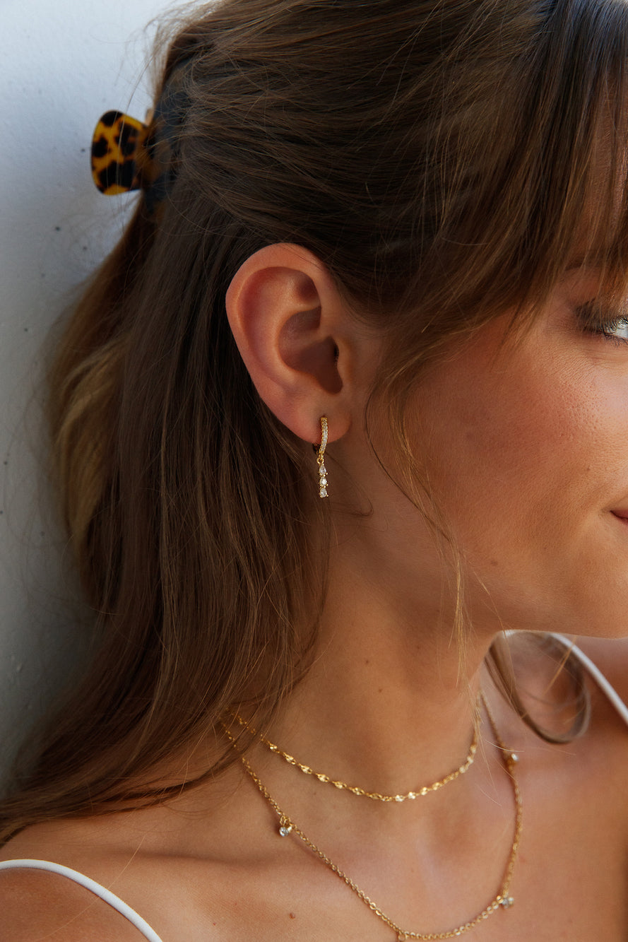 Aurelle Fall Into Me Earrings 18K Gold Plated