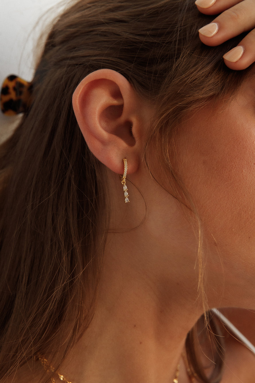 Aurelle Fall Into Me Earrings 18K Gold Plated