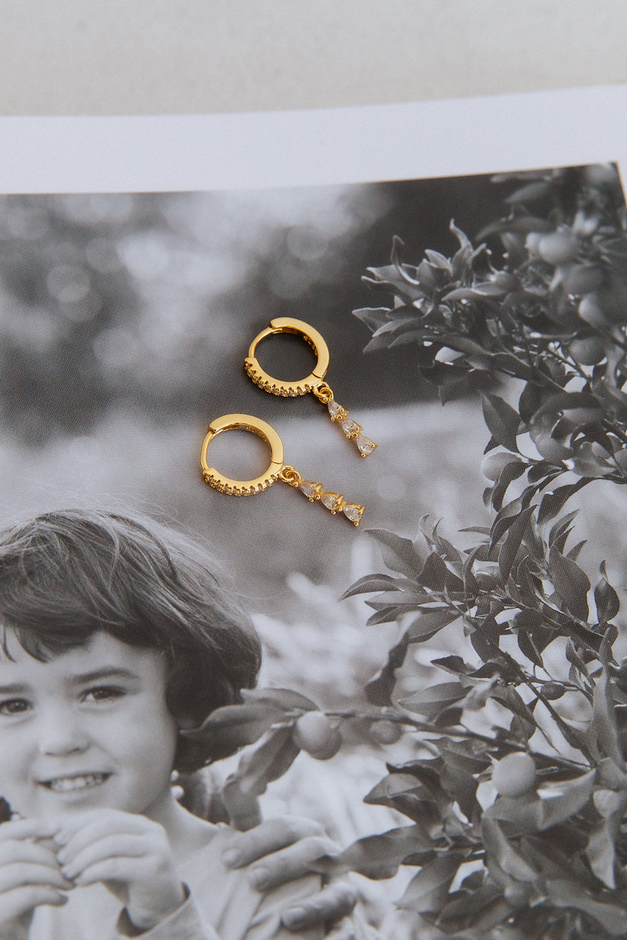Aurelle Fall Into Me Earrings 18K Gold Plated