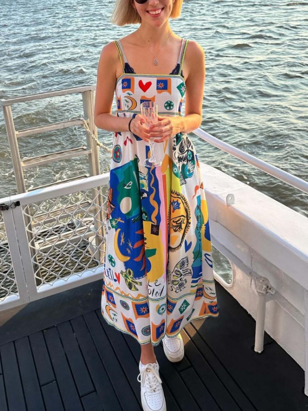 Amelia Printed Midi Dress