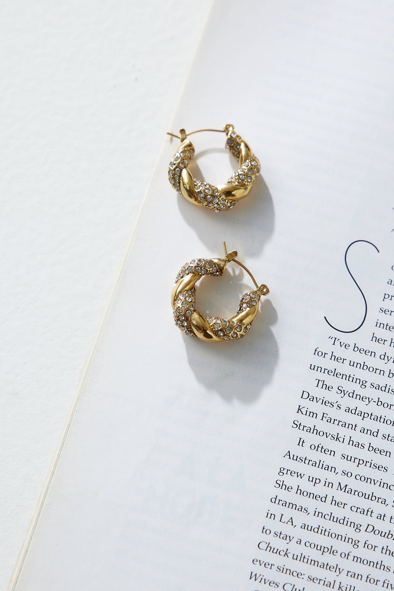 Selira Crystal Lover Earrings 18K Gold Plated