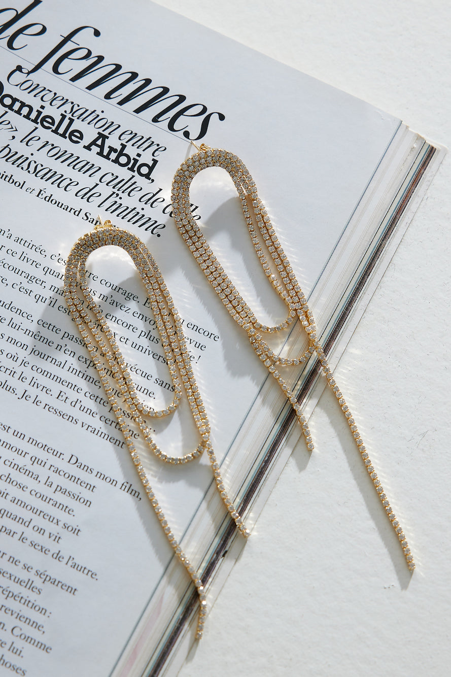 Zerelle Fancy Time Earrings 18K Gold Plated