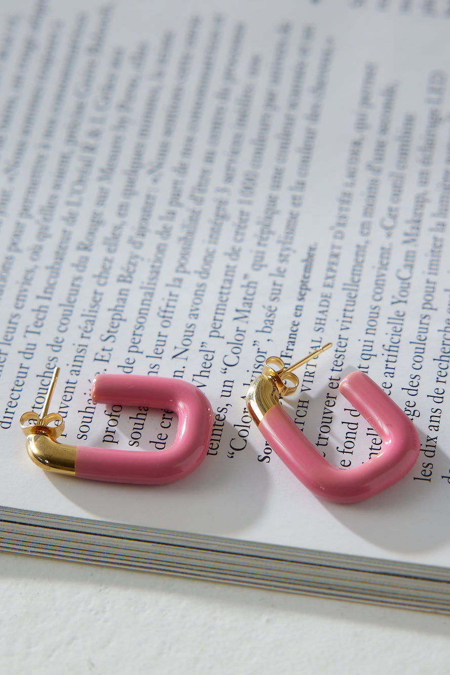 Elyra Dipped In Love Earrings 18K Gold Plated