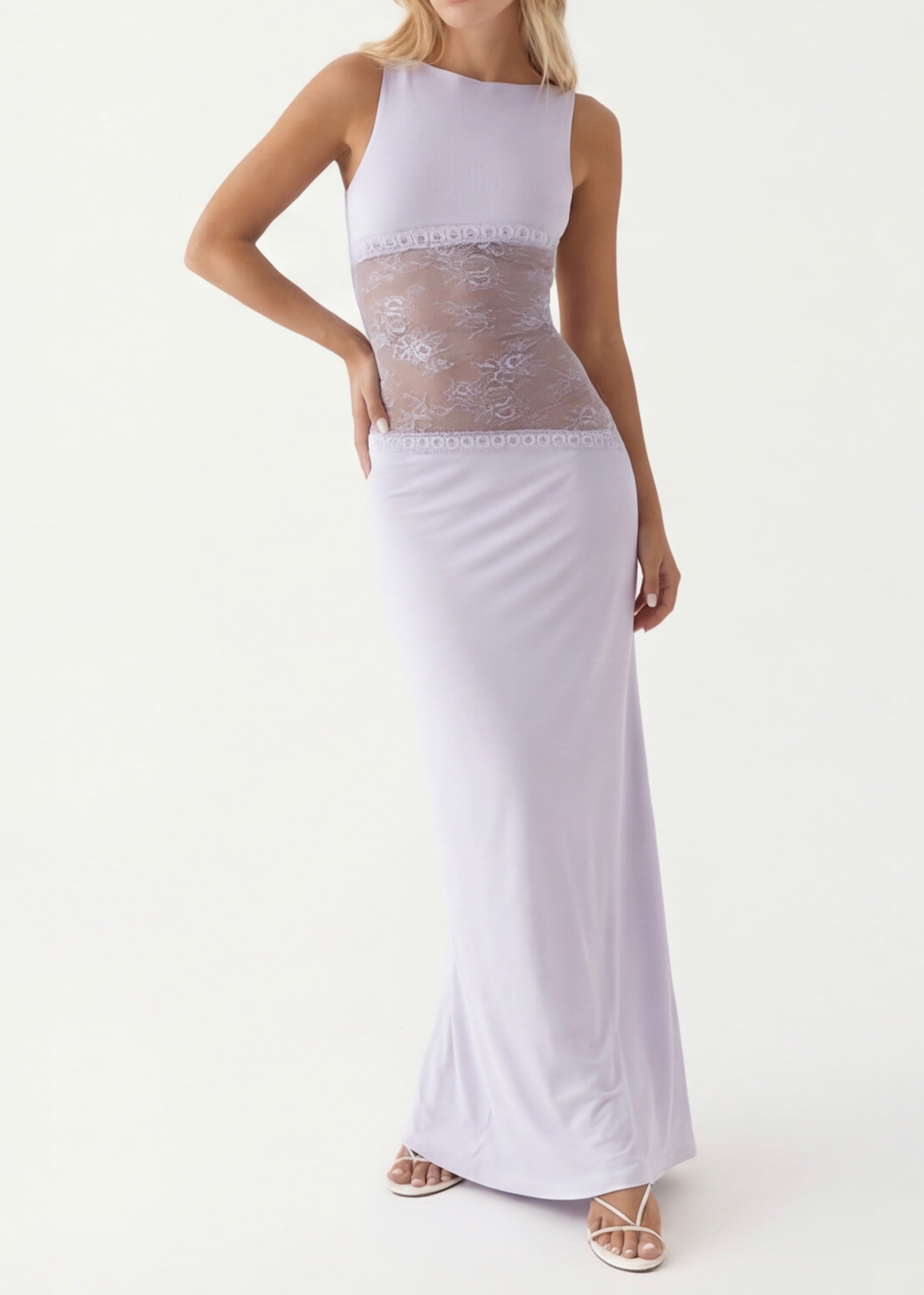Veil Cut Maxi Dress
