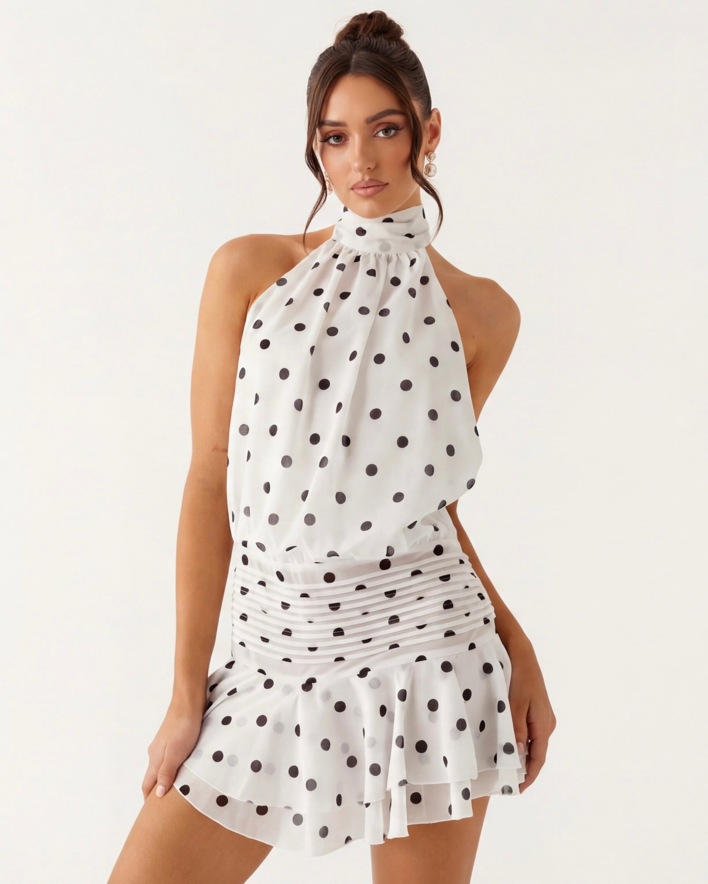 Flirt Alert Polka Mini Dress