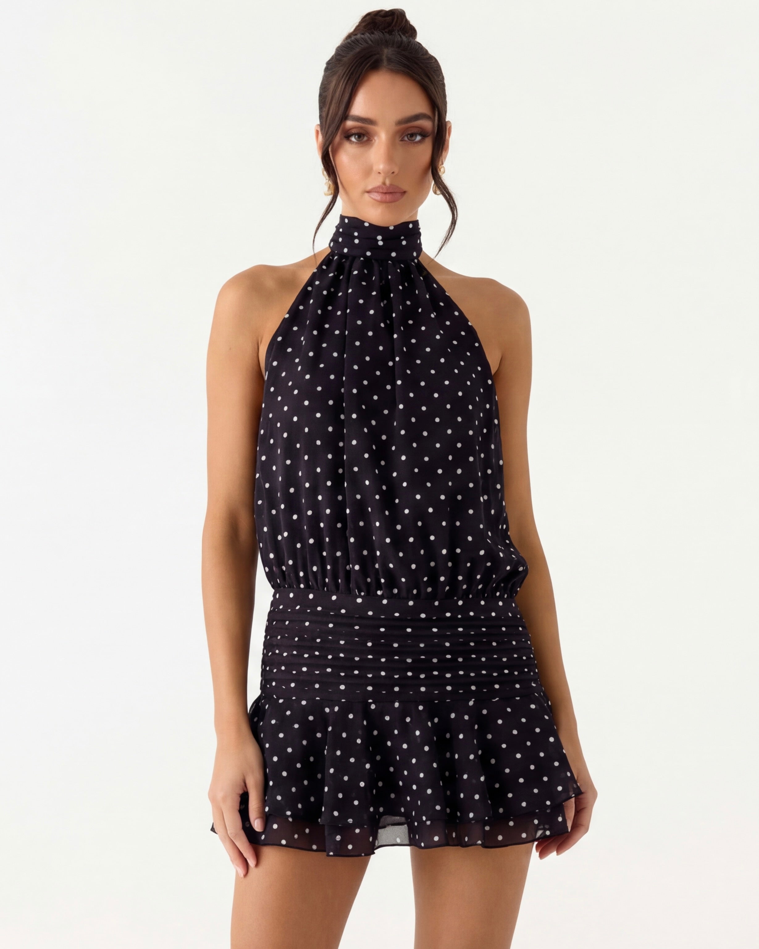 Flirt Alert Polka Mini Dress