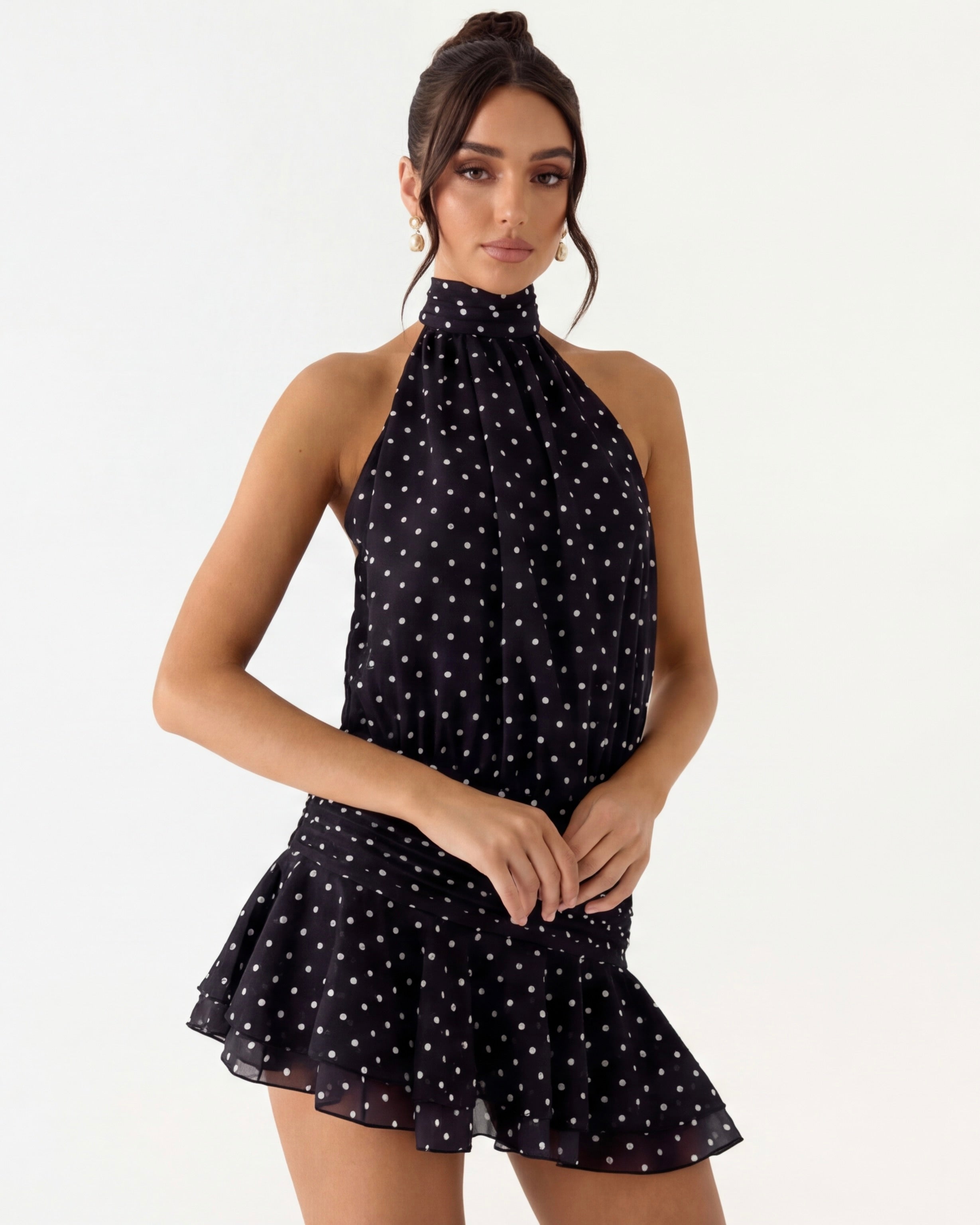 Flirt Alert Polka Mini Dress
