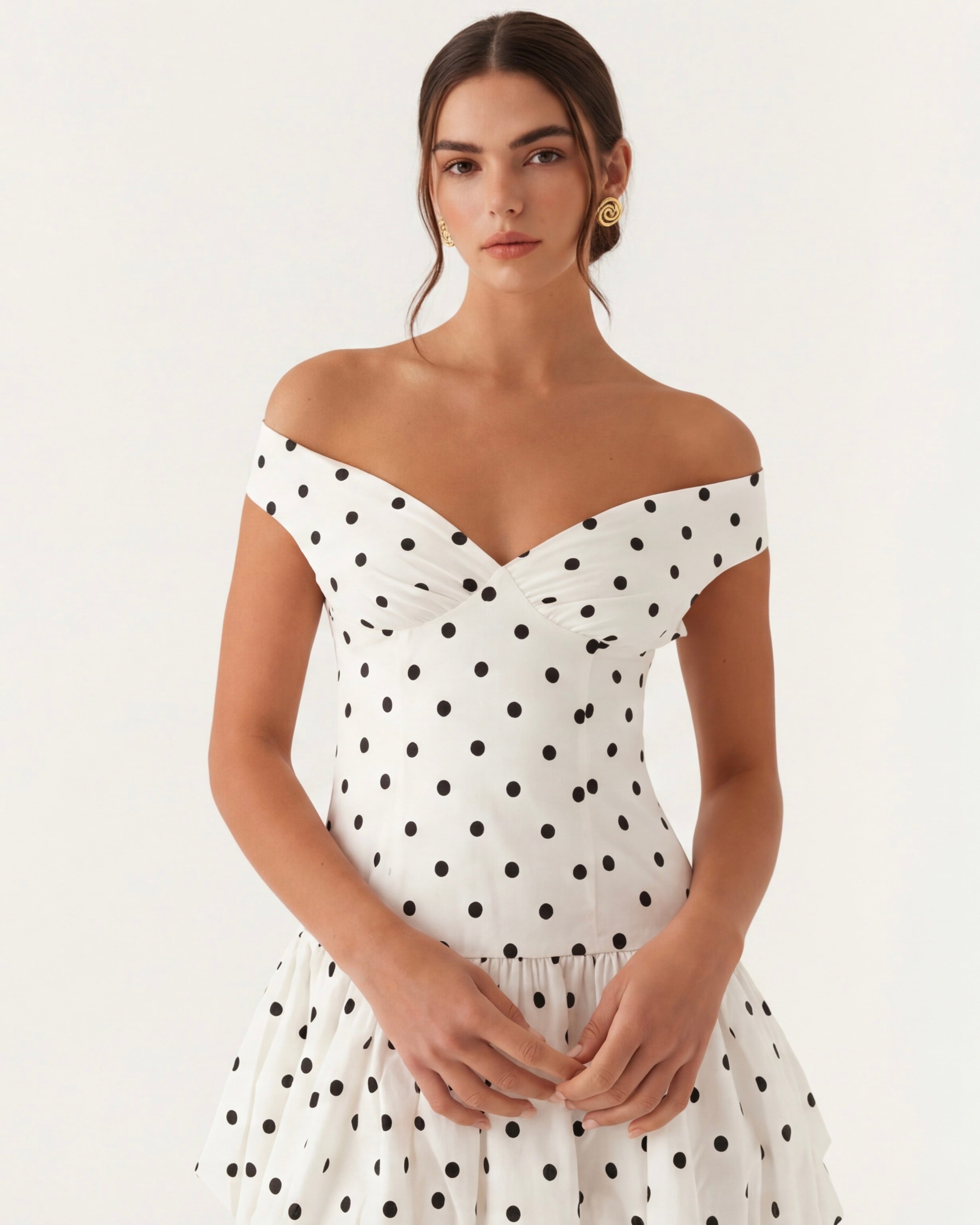 Sweetheart Polka Mini Dress